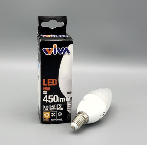 led lamppu kynttilä E14 6W 3000K