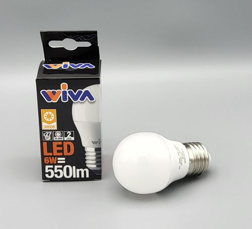 led lamppu E27 6W 3000K